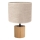 Candeeiro de mesa KRETA 1xE27/25W/230V carvalho/bege carvalho