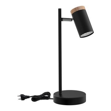 Candeeiro de mesa LAGOS 1xGU10/15W/230V preto/castanho