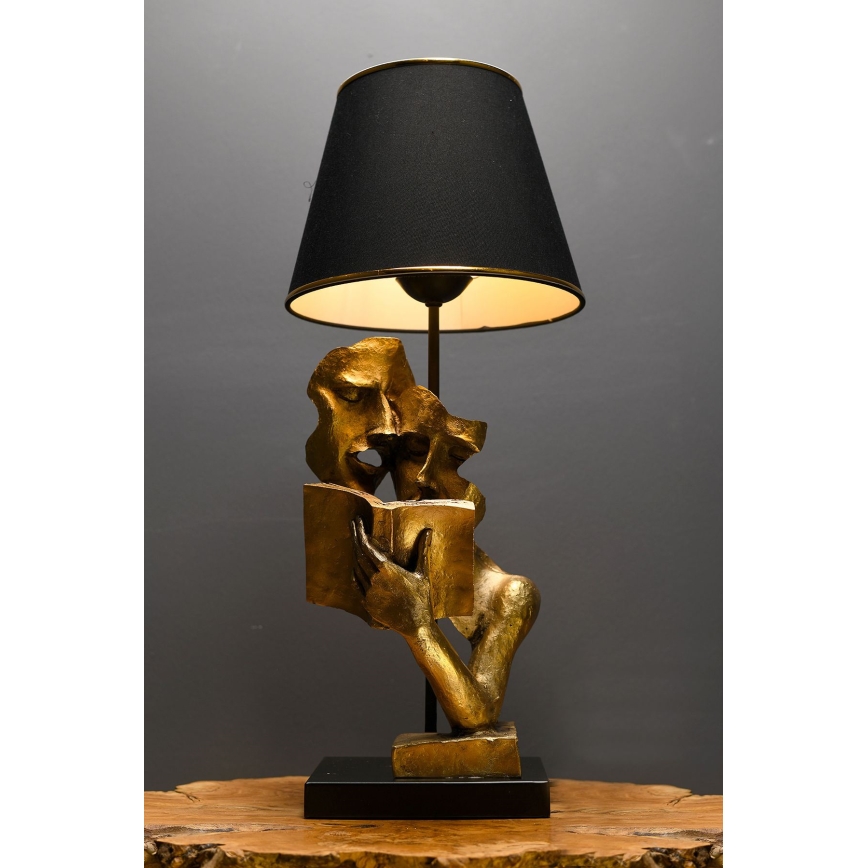 Candeeiro de mesa LECTURE 1xE27/40W/230V preto/dourado