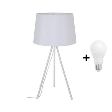 Candeeiro de mesa LED 1xE27/10W/230V branco 56cm