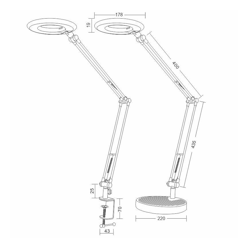 Candeeiro de mesa LED BIANCA LED/8W/230V