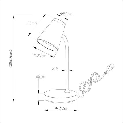 Candeeiro de mesa LED CHICO LED/4,5W/230V branco