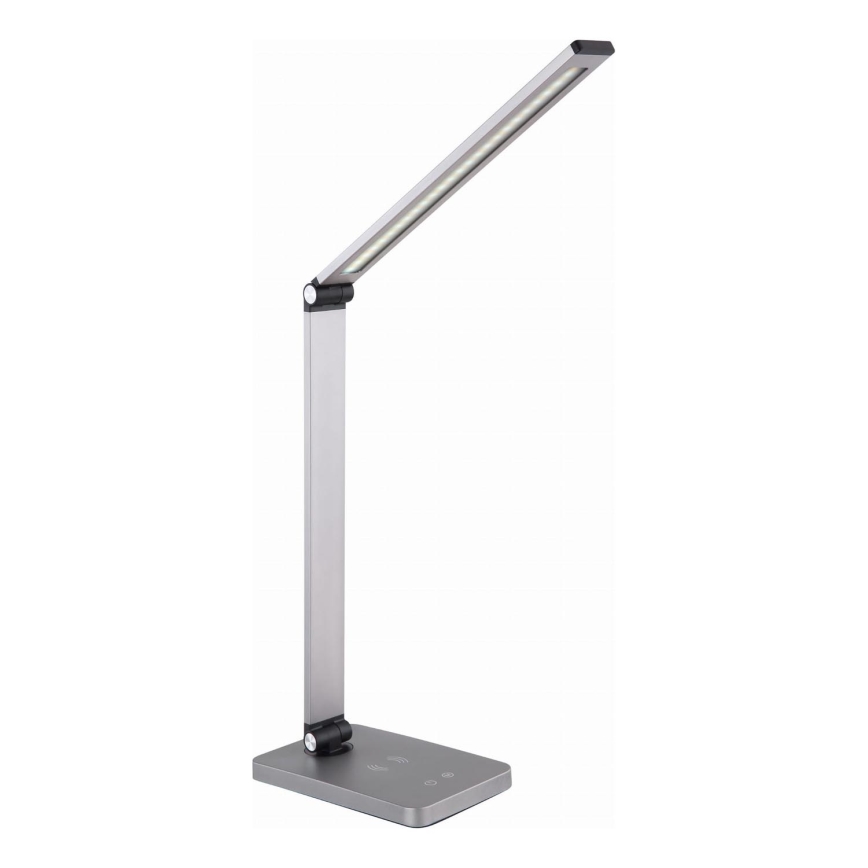 candeeiro de mesa LED com carregador sem fios LED/10W/230V 3000/4000/4500/5000/6000K cromado mate