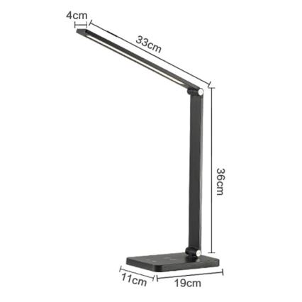 candeeiro de mesa LED com carregador sem fios LED/10W/230V 3000/4000/4500/5000/6000K cromado mate