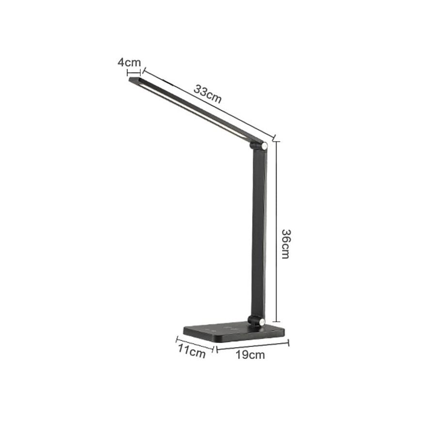 candeeiro de mesa LED com carregador sem fios LED/10W/230V 3000/4000/4500/5000/6000K cromado mate