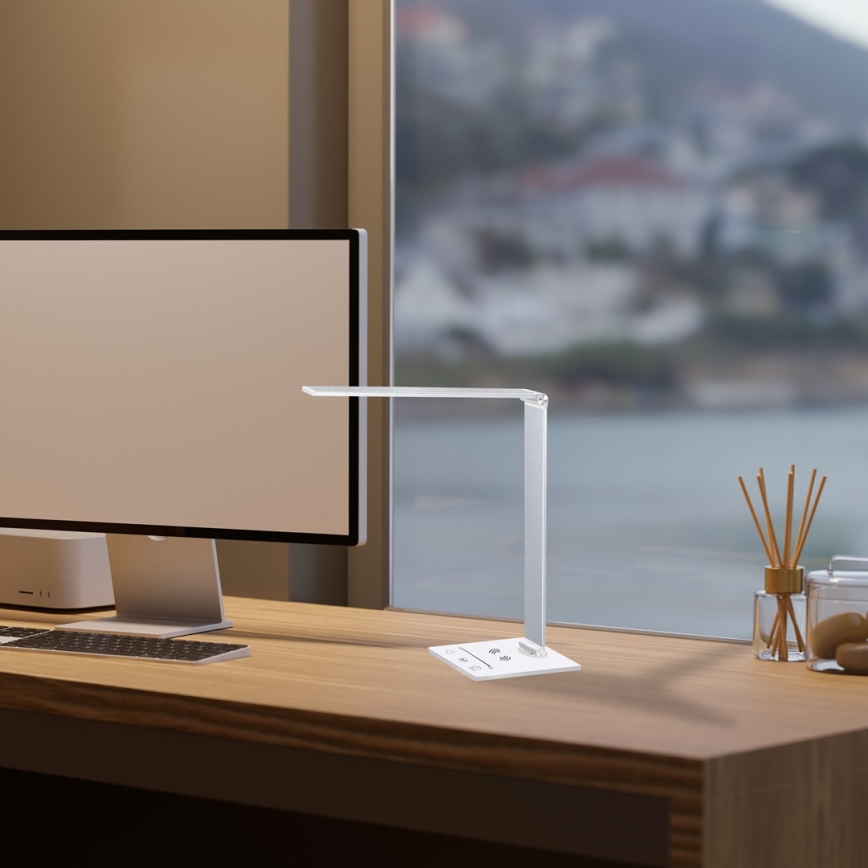 Candeeiro de mesa LED com carregamento sem fios VARIO LED/5W/230V 3000-6000K branco
