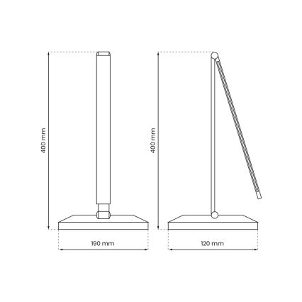 Candeeiro de mesa LED com carregamento sem fios VARIO LED/5W/230V 3000-6000K branco