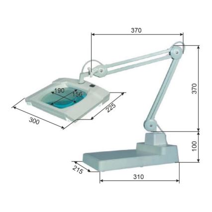 Candeeiro de mesa LED com lupa LED/12/230V