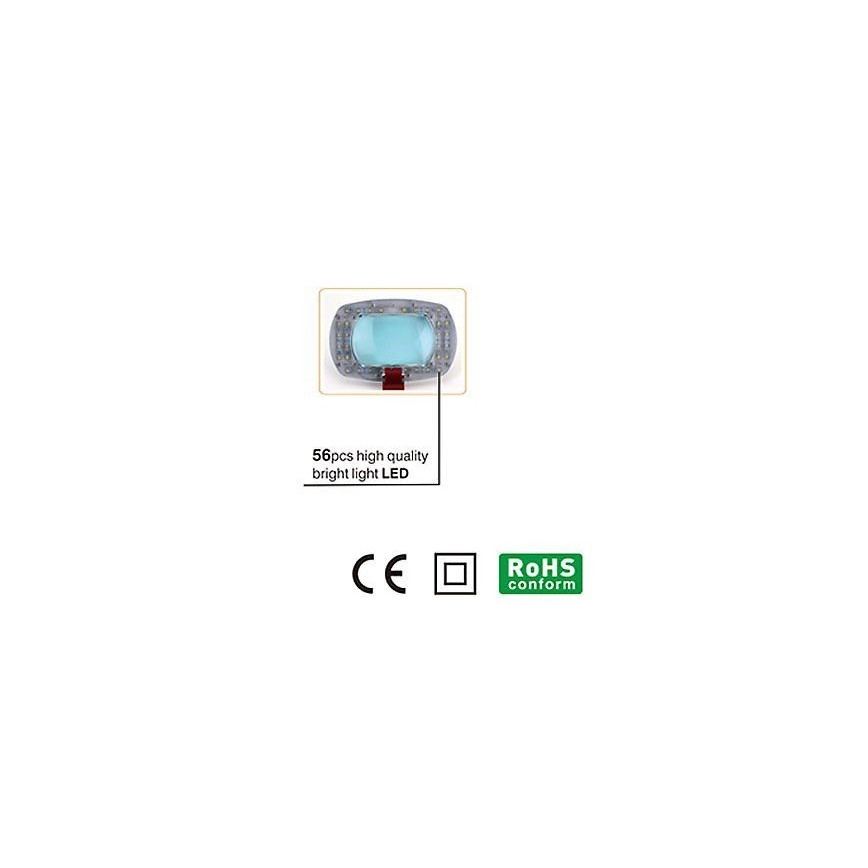 Candeeiro de mesa LED com lupa LED/7W/230V 6500K branco