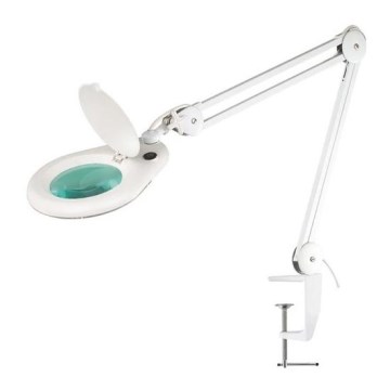 Candeeiro de mesa LED com lupa LED/9W/230V branco