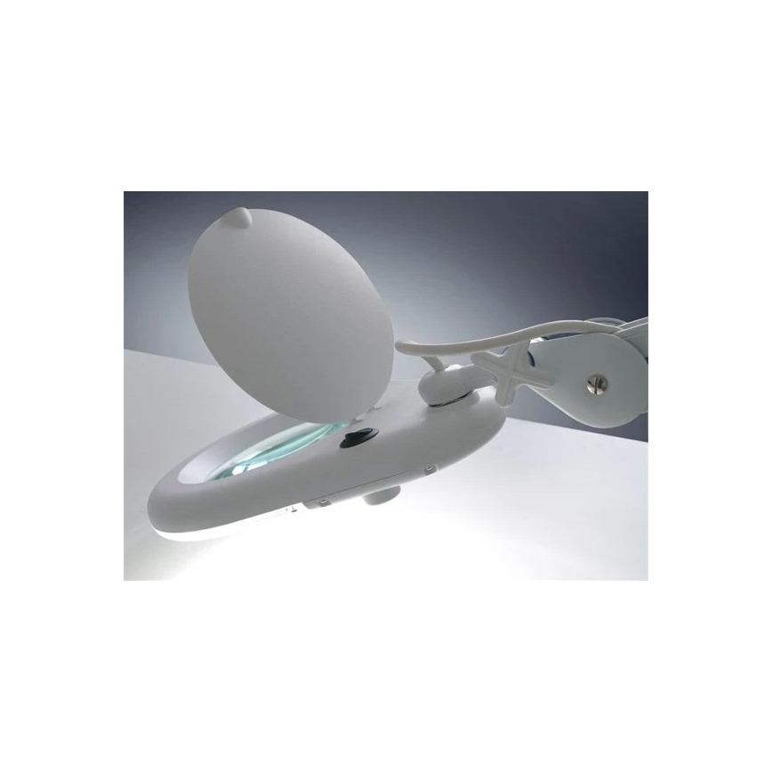 Candeeiro de mesa LED com lupa LED/9W/230V branco
