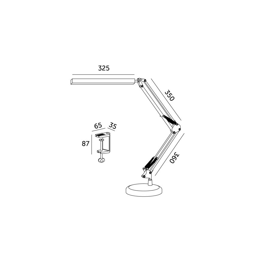 Candeeiro de mesa LED com regulação 2em1 USB TENUIX LED/14W/5V 3000-6000K branco