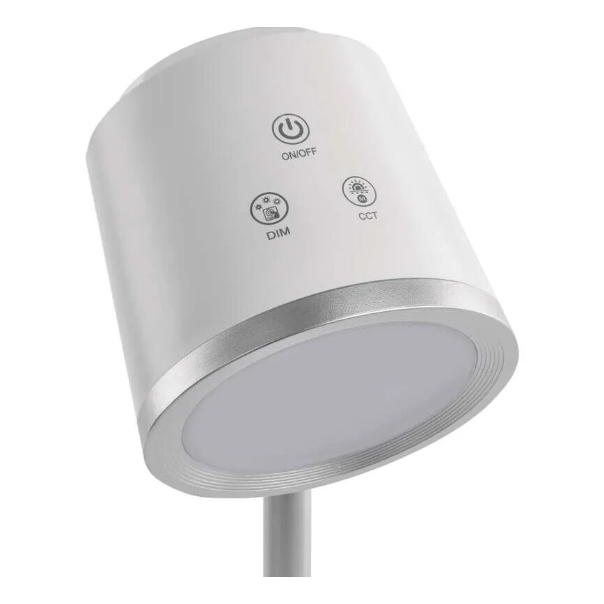 Candeeiro de mesa LED com regulação 4em1 LED/6W/3,7V 3000K/4000K/6500K 1500mAh branco