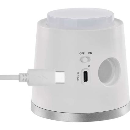 Candeeiro de mesa LED com regulação 4em1 LED/6W/3,7V 3000K/4000K/6500K 1500mAh branco