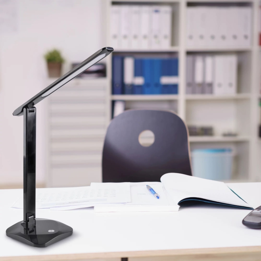 Candeeiro de mesa LED com regulação através do toque TOLEDO LED/8W/230V preto