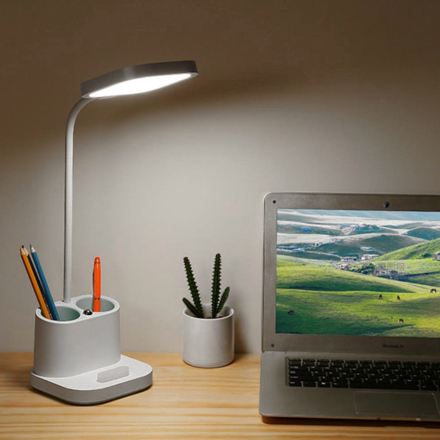 Candeeiro de mesa LED com regulação, carregamento, suporte e power bank LED/5W/5V 2400mAh