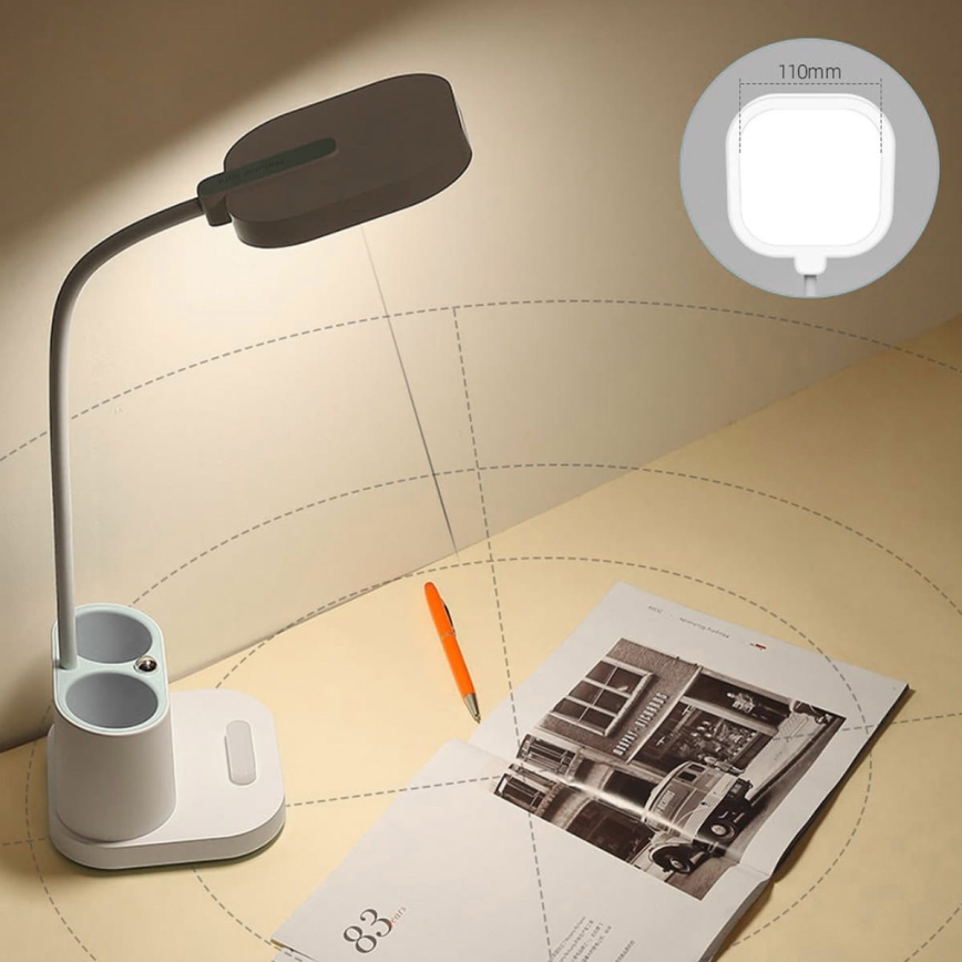 Candeeiro de mesa LED com regulação, carregamento, suporte e power bank LED/5W/5V 2400mAh