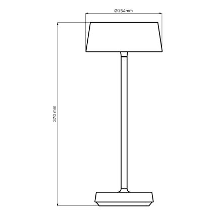 Candeeiro de mesa LED para exterior tátil com regulação CASABLANCA LED/3,4W/5V USB 3600 mAh IP44 branco