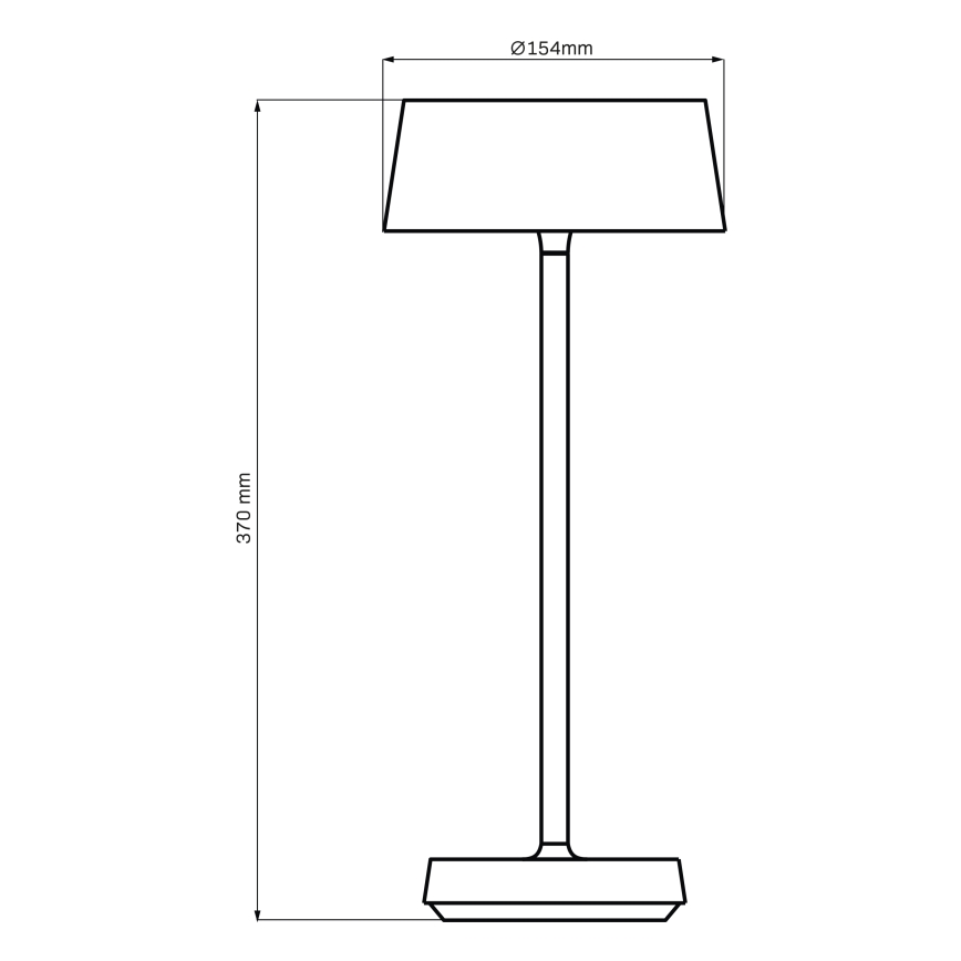 Candeeiro de mesa LED para exterior tátil com regulação CASABLANCA LED/3,4W/5V USB 3600 mAh IP44 branco