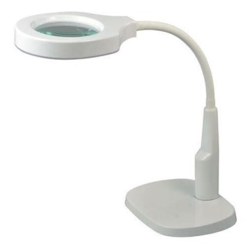 Candeeiro de mesa LED com regulação com lente de aumento bifocal LED/6W/230V 6000-7000K branco