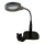 Candeeiro de mesa LED com regulação com lente de aumento bifocal LED/6W/230V 6000-7000K preto