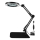 Candeeiro de mesa LED com regulação com uma lupa LED/11W/5V 3000-6000K preto