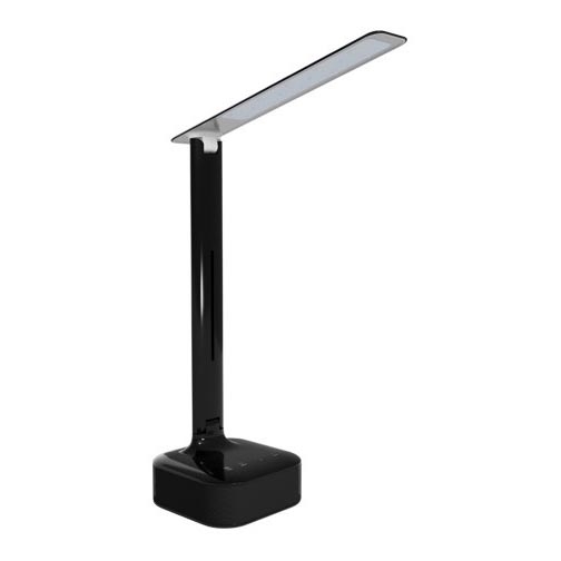 Candeeiro de mesa LED com regulação e altifalante ROBIN MUSIC LED/7W/230V preto