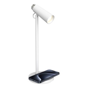 Candeeiro de mesa LED com regulação e carregamento sem fios TIT LED/12W/230V branco