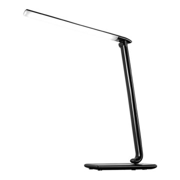 Candeeiro de mesa LED com regulação e conector USB LED/12W/230V preto