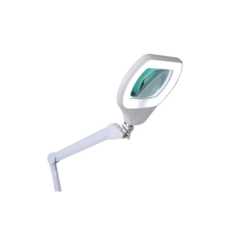 Candeeiro de mesa LED com regulação e lupa LED/12W/230V branco