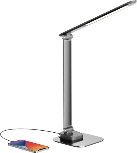 Candeeiro de mesa LED com regulação e porta USB LED/7,5W/230V 3000K/4000K/5500K antracite