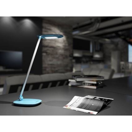 Candeeiro de mesa LED com regulação e USB MOANA LED/6W/230V rosa