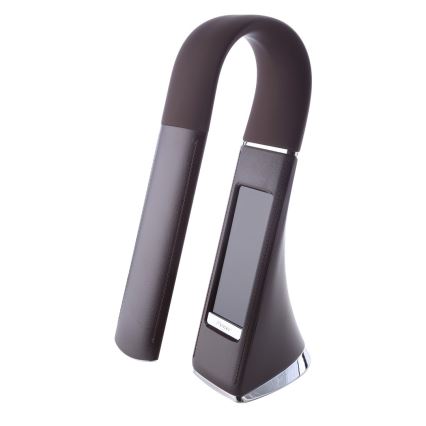Candeeiro de mesa LED com regulação e visorLED/6W/230V castanho