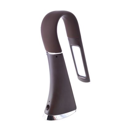 Candeeiro de mesa LED com regulação e visorLED/6W/230V castanho