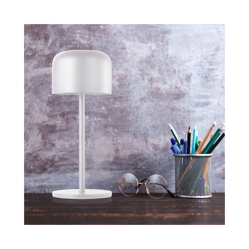 LED Candeeiro de mesa tácil recarregável com regulação LED/1,5W/5V 2700-5700K IP54 2200 mAh branco