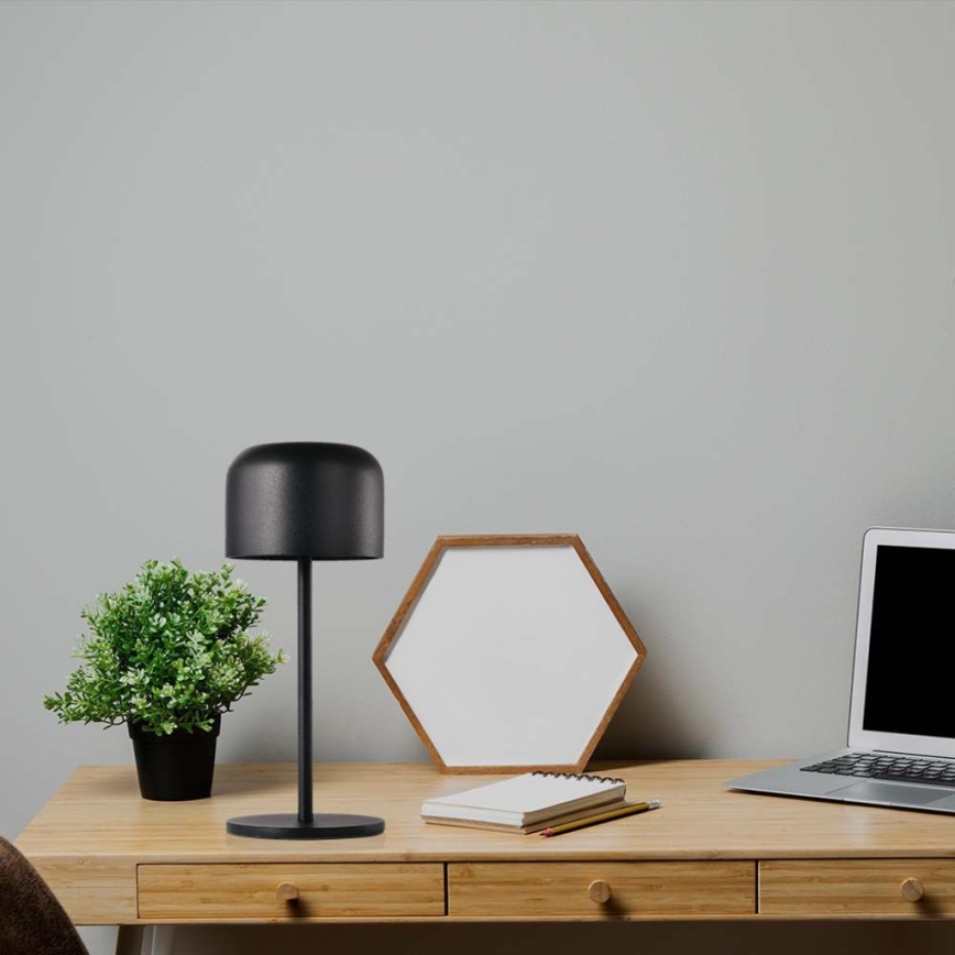 LED Candeeiro de mesa tácil recarregável com regulação LED/1,5W/5V 2700-5700K IP54 2200 mAh preto