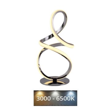 Candeeiro de mesa LED com regulação LED/28W/230V 3000/4000/6500K cromado brilhante