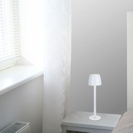 Candeeiro de mesa tátil LED com regulação LED/3W/5V 3000K 1800 mAh branco