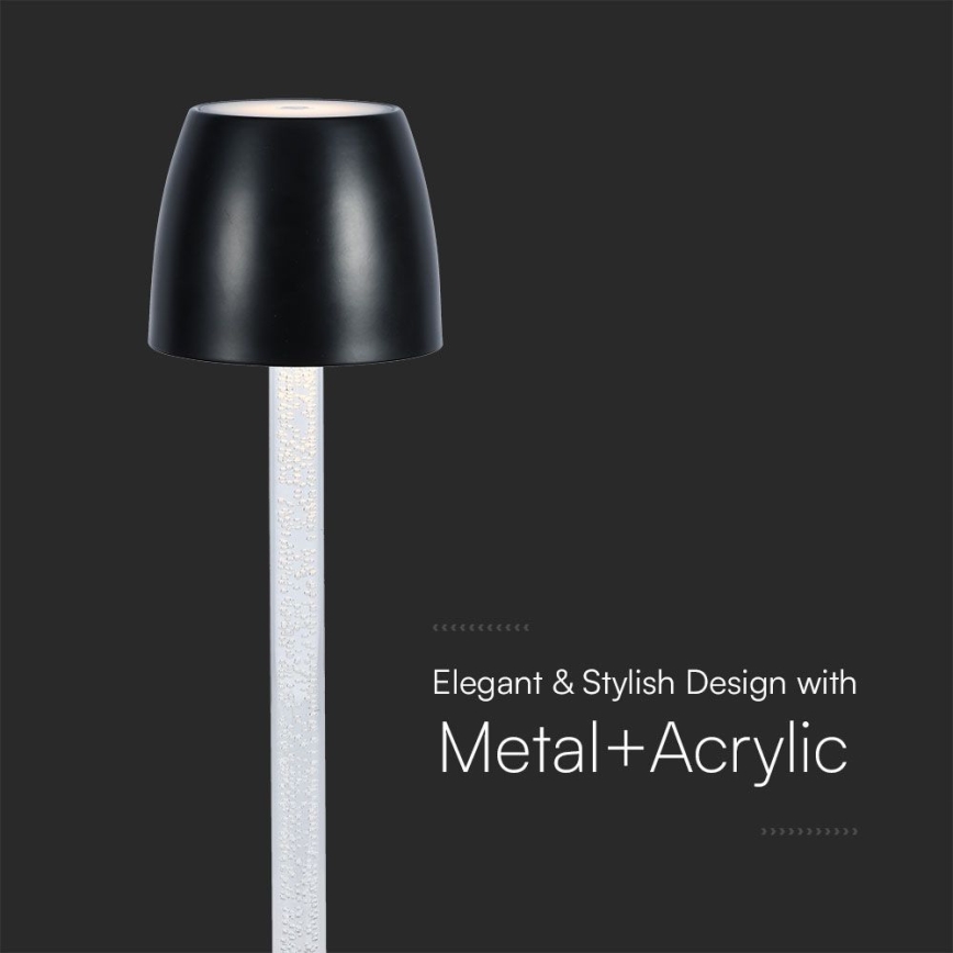 Candeeiro de mesa tátil LED com regulação LED/3W/5V 3000K 1800 mAh branco