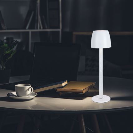 Candeeiro de mesa tátil LED com regulação LED/3W/5V 3000K 1800 mAh preto