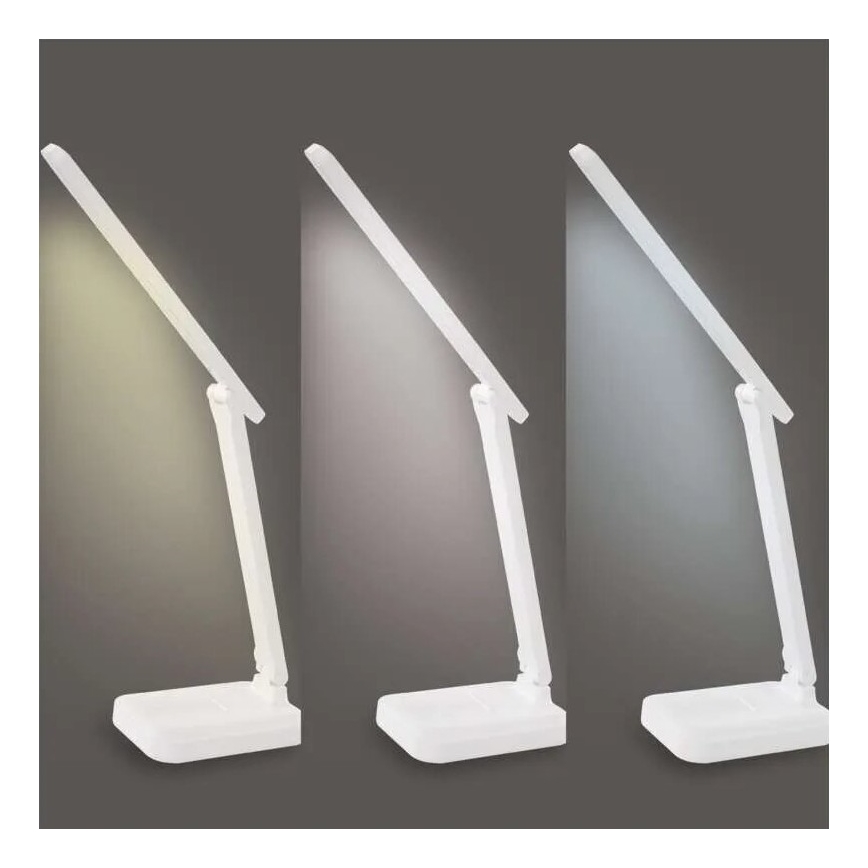Candeeiro de mesa LED com regulação LED/5W/3,7V 3000K/4000K/6500K 800mAh branco