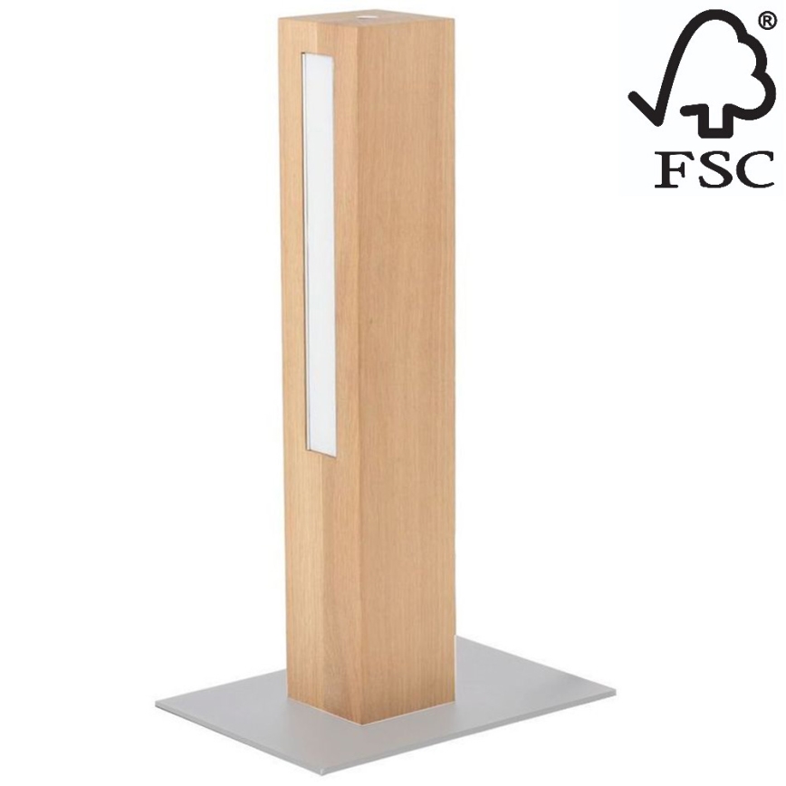 Candeeiro de mesa LED com regulação LEON LED/9W/230V carvalho – FSC certificado