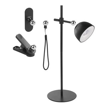 Candeeiro de mesa LED com regulação magnético 4em1 LED/4,2W/3,7V 4000K 1200mAh preto