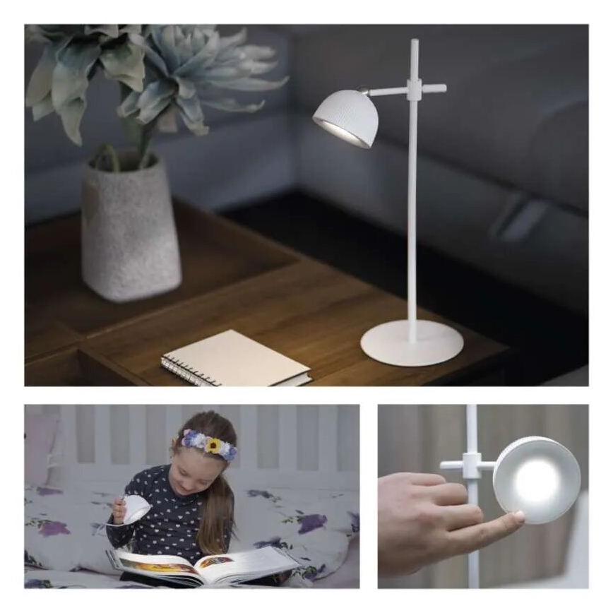 Candeeiro de mesa LED com regulação magnético 4em1 LED/4,2W/3,7V 4000K 1200mAh branco