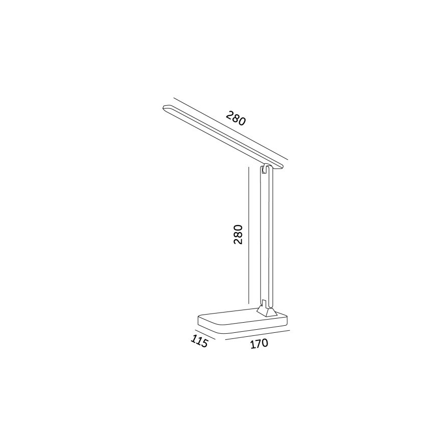 Candeeiro de mesa LED com regulação NOBLITE N LED/7W/230V 3000/4000/6500K branco