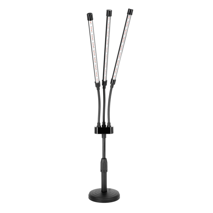 LED Regulação flexible candeeiro de mesa para o cultivo de plantas VITARO 3xLED/10W/230V preto