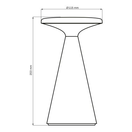 LED Regulação táctil exterior candeeiro de mesa PAROS LED/1,8W/5V USB 1800 mAh IP44 branco