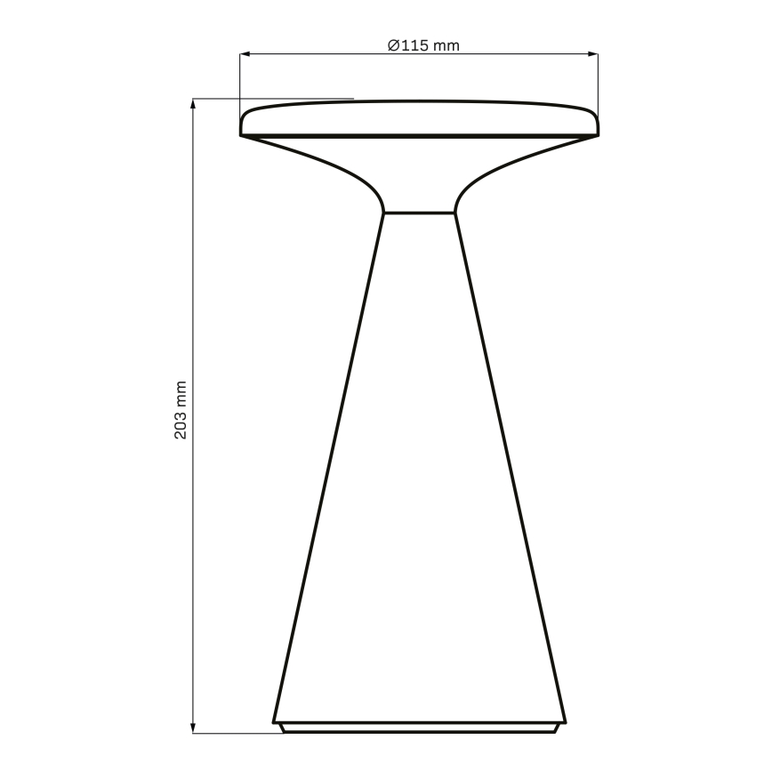 LED Regulação táctil exterior candeeiro de mesa PAROS LED/1,8W/5V USB 1800 mAh IP44 branco