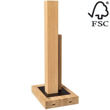 Candeeiro de mesa LED com regulação SOHO BLACK LED/10W/230V 45 cm carvalho – FSC certificado