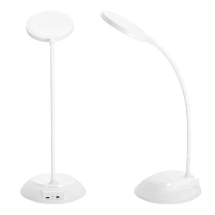 Candeeiro de mesa LED com regulação VISUA LED/5W/5V 3000-5000K 1200 mAh branco